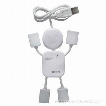 USB 2.0 4 ports hub, plug-and-play function